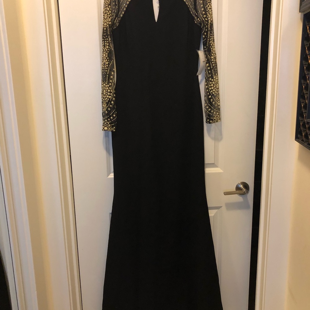 Badgley Mischka gorgeous long black gown - Picture 3 of 8